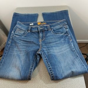 KUT Natalie High Rise Boot Cut Blue Jeans